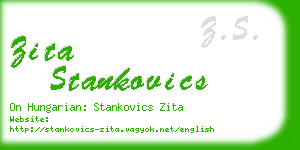 zita stankovics business card